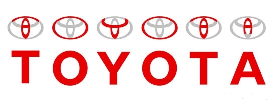 
Mỗi phần nhất định của logo có thể tạo nên các chữ cái đầu của tên công ty là T-O-Y-O-T-A. 