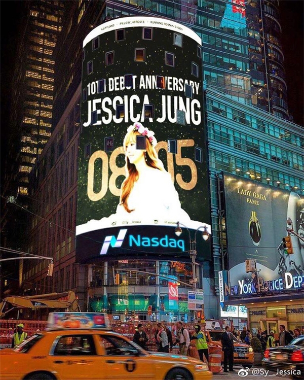 
Jessica "nổi bần bật" trên đường phố New York, Mỹ.