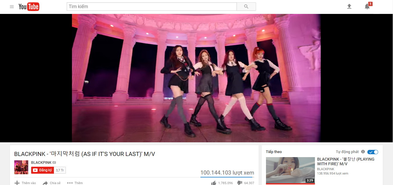 
Black Pink chính thức "bá chủ Youtube" của Kpop khi có MV đạt trăm triệu view nhanh nhất.