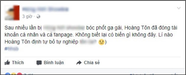 
Một trang Fanpage đăng tải thông tin về Hoàng Tôn khiến dư luận "dậy sóng". - Tin sao Viet - Tin tuc sao Viet - Scandal sao Viet - Tin tuc cua Sao - Tin cua Sao