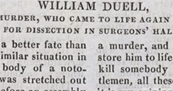 
Câu chuyện của  William Duell  đã tràn ngập báo chí thời đó.