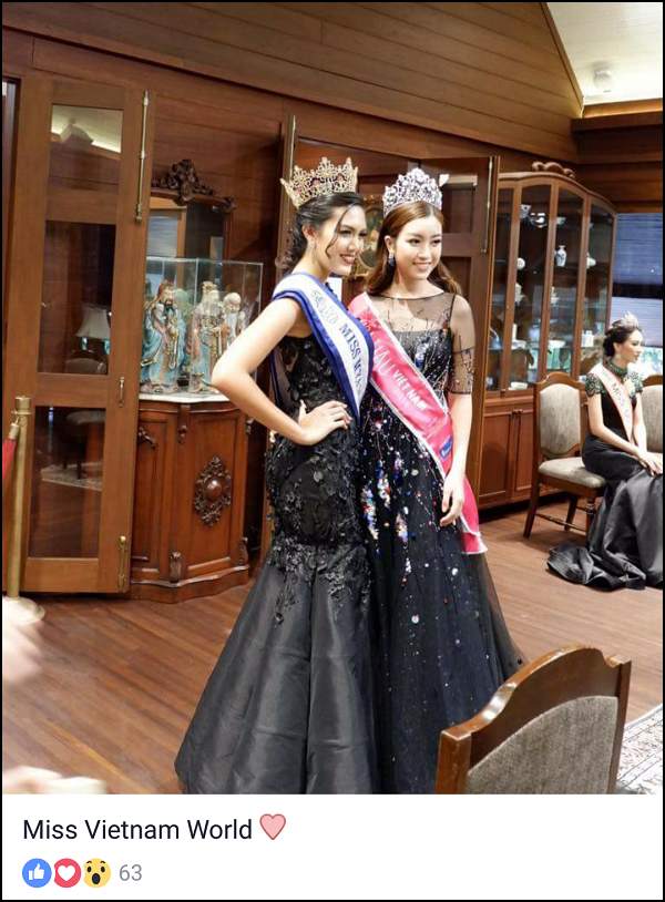 
Miss Myanmar World 2017 - Ei Kyawt Khaing đăng tải hình ảnh chụp cùng Đỗ Mỹ Linh kèm dòng trạng thái "Miss Vietnam World" (Hoa hậu Thế giới Việt Nam).  - Tin sao Viet - Tin tuc sao Viet - Scandal sao Viet - Tin tuc cua Sao - Tin cua Sao