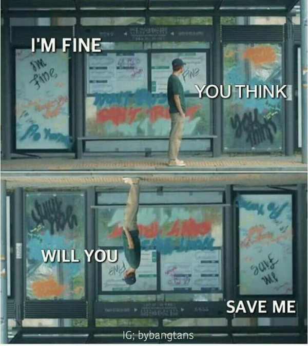 
Và dòng chữ "I'm fine - You think" nếu xếp ngược lại sẽ thành "Will you - Save me".