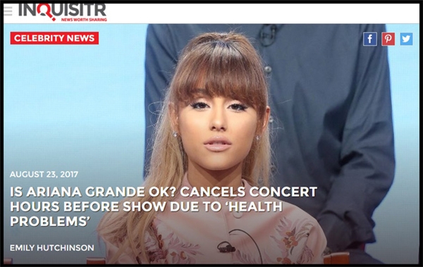 Truyền thông quốc tế đồng loạt đưa tin Ariana Grande bỏ show ở Việt Nam