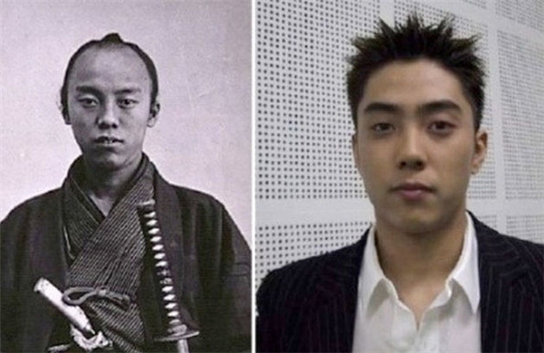 
Eun Ji Won (Sechs Kies) (bên phải) có ngoại hình được cho là giống Morikazu Numa- một chính trị gia đồng thời là nhà báo trong thời Minh Trị của Nhật Bản.
