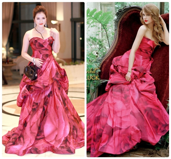 
Váy dạ hội cao cấp được Taylor Swift và Lý Nhã Kỳ diện tại sự kiện. 