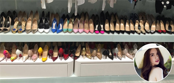 
Những đôi giày trong tủ giày của Ngọc Trinh chủ yếu đến từ các thương hiệu thời trang nổi tiếng,… có mức giá hàng chục thậm chí hàng trăm triệu đồng.