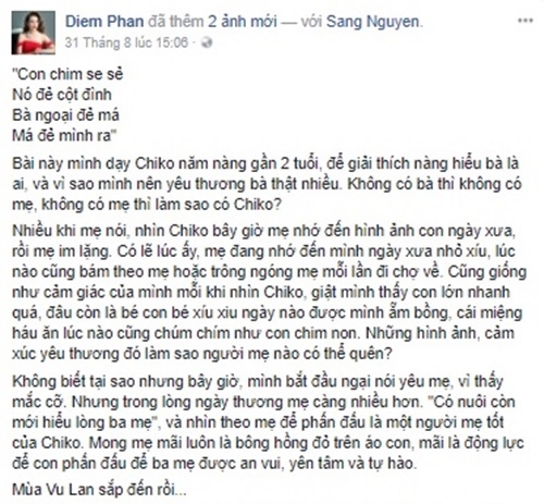 Sao Việt nô nức gửi lời chúc và tặng quà cho cha mẹ nhân ngày Vu Lan - Tin sao Viet - Tin tuc sao Viet - Scandal sao Viet - Tin tuc cua Sao - Tin cua Sao