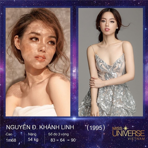 
Hình ảnh của Khánh Linh trên trang chính thức của cuộc thi.