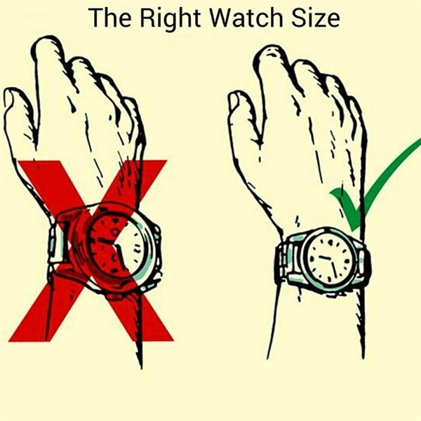
Chọn đồng hồ có mặt nhỏ, vừa bằng cổ tay nếu bạn không muốn chúng trở thành vật vướng víu khi làm việc.
