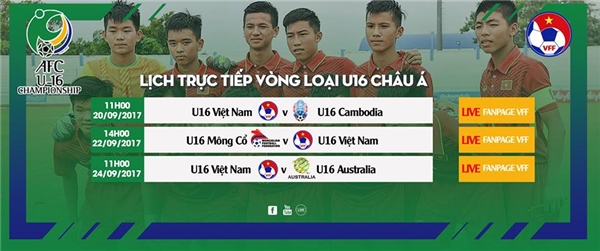 
Lịch thi đấu và tường thuật trực tiếp của U16 Việt Nam tại vòng loại U16 châu Á. Ảnh: VFF.