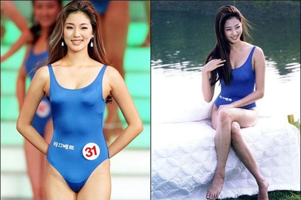 
Thời điểm thi Hoa hậu, Kim Sarang đã vô cùng nổi bật với gương mặt xinh đẹp, sắc sảo, vóc dáng nuột nà và nhất là vòng 1 đầy đặn, quyến rũ.