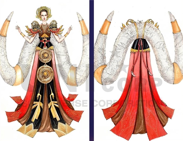 
Trang phục Trưng nữ vương của thí sinh Trần Thiên Quang.