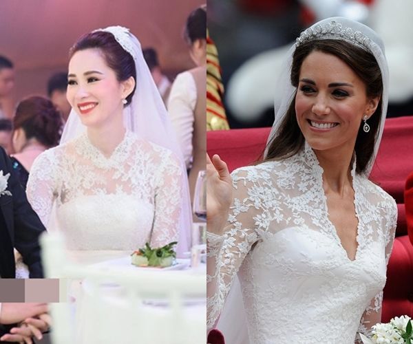 
Một sự tương đồng khá thú vị giữa hai cô gái, một là cựu Hoa hậu Việt Nam và một là Công nương nước Anh. 