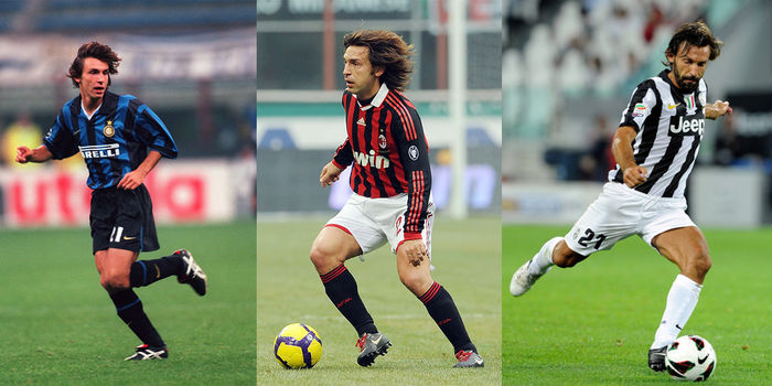 
Andrea Pirlo là 1 trong số ít những cầu thủ từng thi đấu cho cả 3 CLB hàng đầu Serie A là Inter Milan, AC Milan và Juventus.