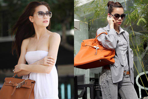 
Là "dân chơi" đồ hiệu hàng đầu trong showbiz Việt, Hồ Ngọc Hà từ thời mới nổi đã sở hữu những chiếc túi xách đắt giá. Cô có tới hai chiếc túi xách này. Trị giá của mỗi sản phẩm này đều hơn 200 triệu đồng.