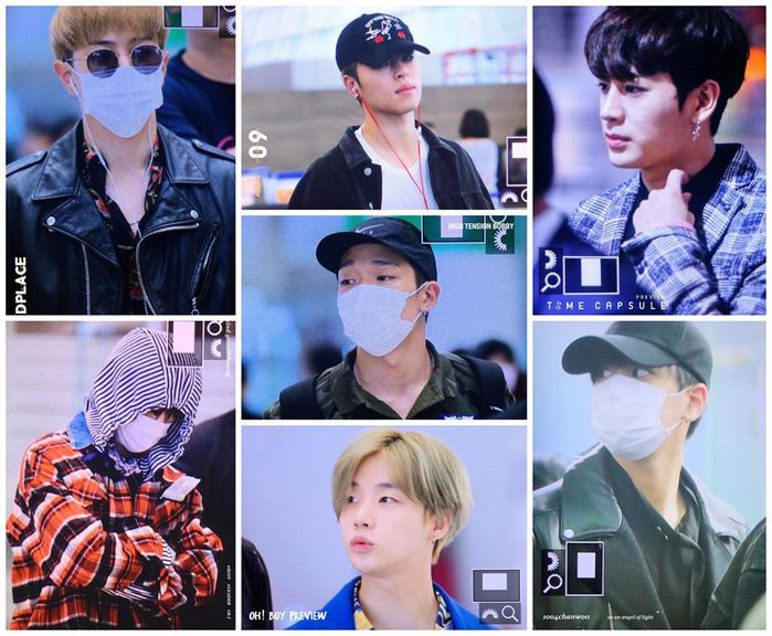 
Dù trùm kín mít nhưng iKON vẫn cực cool- ngầu ở sân bay Hàn vào sáng nay. 