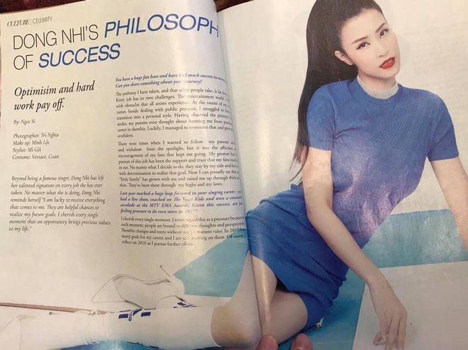 
Hình ảnh của nữ ca sĩ Đông Nhi được đăng tải trên trang bìa tạp chí.  - Tin sao Viet - Tin tuc sao Viet - Scandal sao Viet - Tin tuc cua Sao - Tin cua Sao