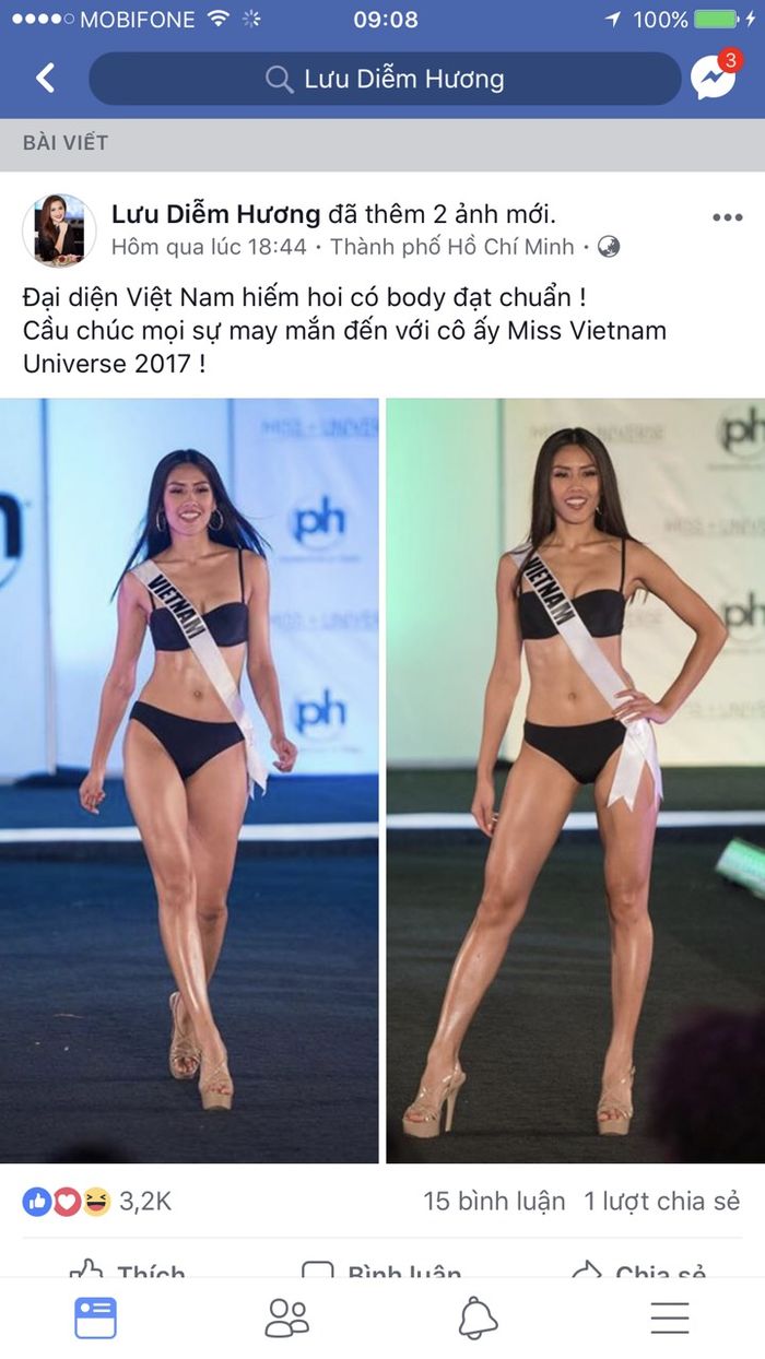 
Hoa hậu Diễm Hương - đại diện Việt Nam ở Miss Universe 2012 khen Nguyễn Thị Loan có body đẹp.