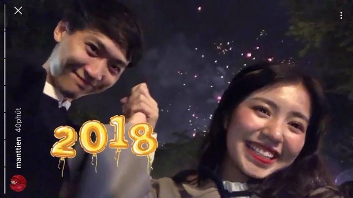 Những khoảnh khắc siêu lãng mạn của các cặp đôi hot boy, hot girl bên nhau khi đón năm mới 2018