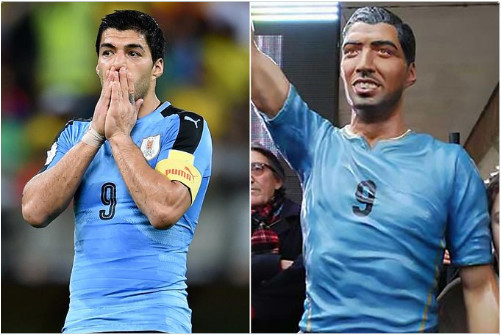 
Luis Suarez cũng là một trong những nạn nhân của các nhà điêu khắc thiếu thẩm mỹ. Chân sút hiện khoác áo Barcelona được nhà điêu khắc Alberto Morales Saravia "tặng" một tác phẩm không thể xấu xí hơn nhằm vinh danh những đóng góp của anh đối với đội tuyển quốc gia Uruguay.