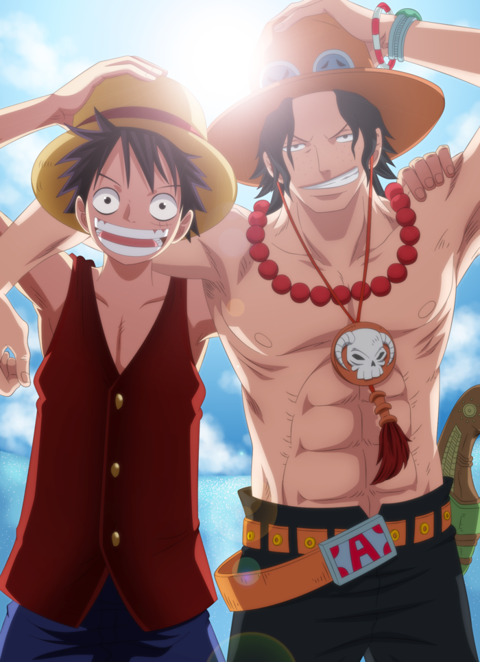 
Hai anh em Ace và Luffy trong truyện One Piece.