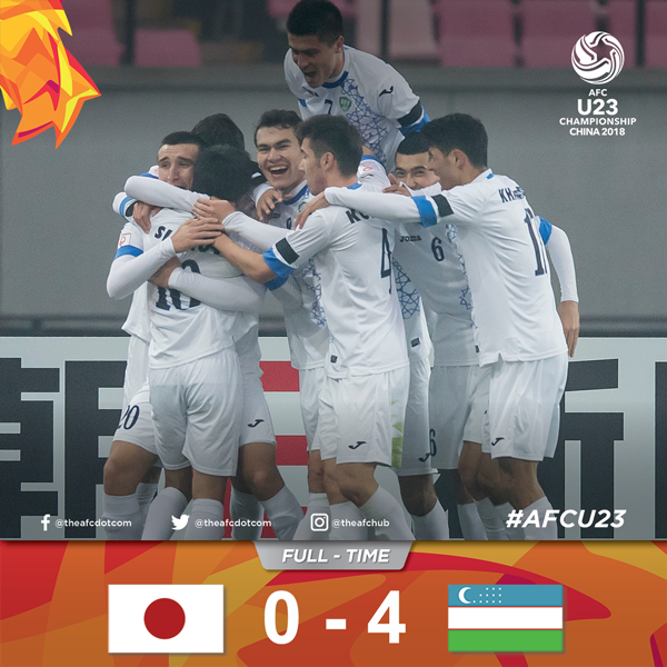 Chỉ mất 47 phút, U23 Uzbekistan kết liễu số phận của ứng viên vô địch sáng giá U23 Nhật Bản (Ảnh: AFC)