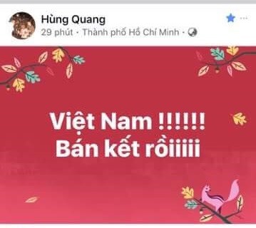 
Người mẫu Hùng Quang cũng chung cảm xúc tự hào với kết quả chiến thắng của U23 Việt Nam. - Tin sao Viet - Tin tuc sao Viet - Scandal sao Viet - Tin tuc cua Sao - Tin cua Sao