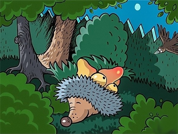 
2. Không phải chỉ là người tiều phu trong rừng đâu nhé, nó còn là hình ảnh chú nhím nhỏ đang vui vẻ ở trong rừng đây này.
