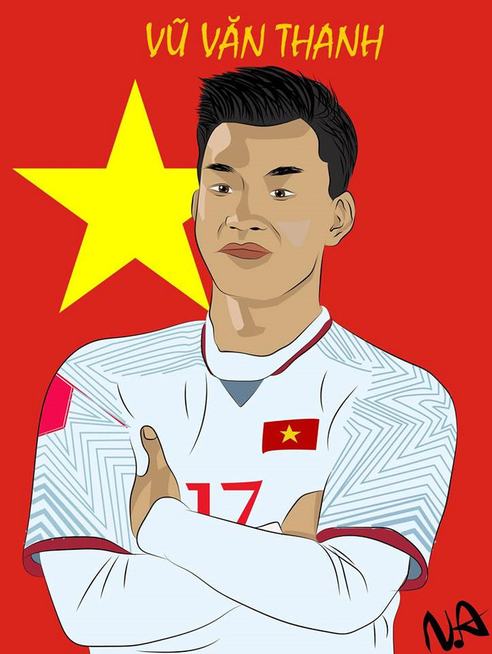 Chân dung cầu thủ Việt Nam qua nét vẽ của nam sinh Sài Gòn  VnExpress