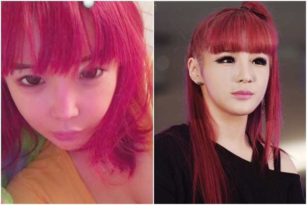 
Để lại kiểu tóc đỏ thời hoàng kim, nhưng nhan sắc của Park Bom bị cư dân mạng chê bai thậm tệ.