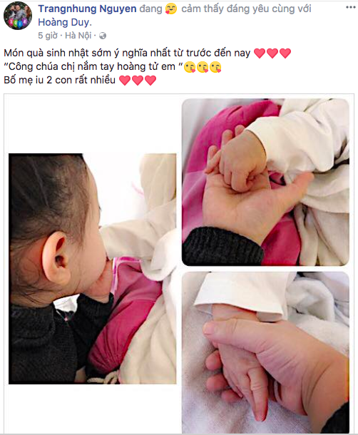 
Trang Nhung chia sẻ ảnh con gái đầu lòng nắm bàn tay bé trai vừa hạ sinh. - Tin sao Viet - Tin tuc sao Viet - Scandal sao Viet - Tin tuc cua Sao - Tin cua Sao