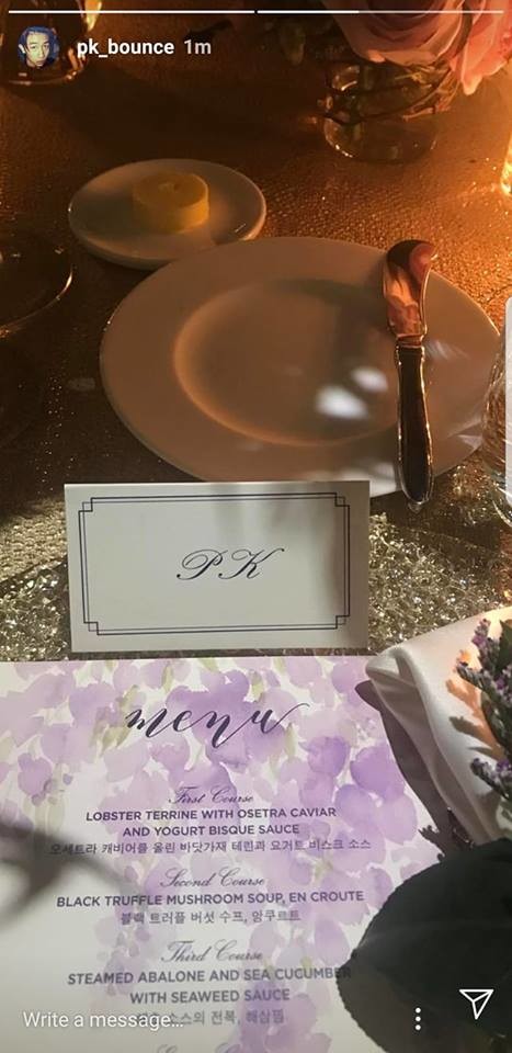 
Thực đơn trong tiệc cưới của Taeyang được khách mời chia sẻ.