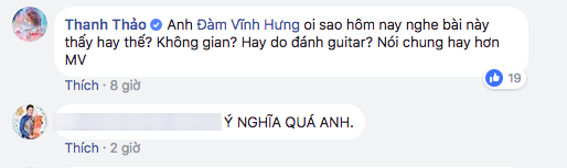 
Thanh Thảo cảm thấy Đàm Vĩnh Hưng hát hay hơn ngày thường anh biểu diễn.