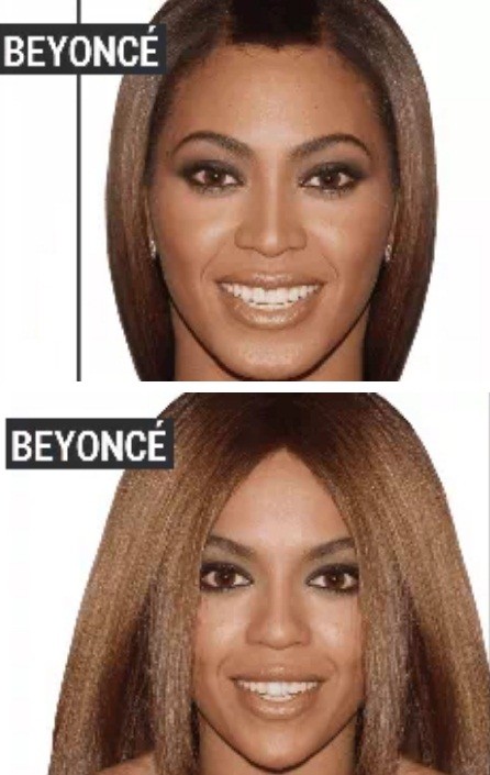 
Beyoncé trước và sau khi chỉnh mặt cho cân đối. Hình như có gì đó sai sai?