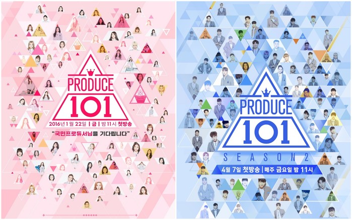 
Produce 101 với cả 2 phiên bản nam và nữ