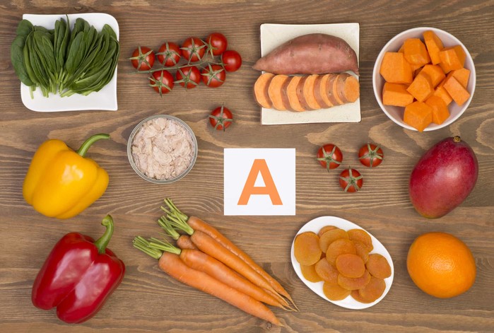 
Nhóm thực phẩm chứa vitamin A. (Ảnh: Internet)