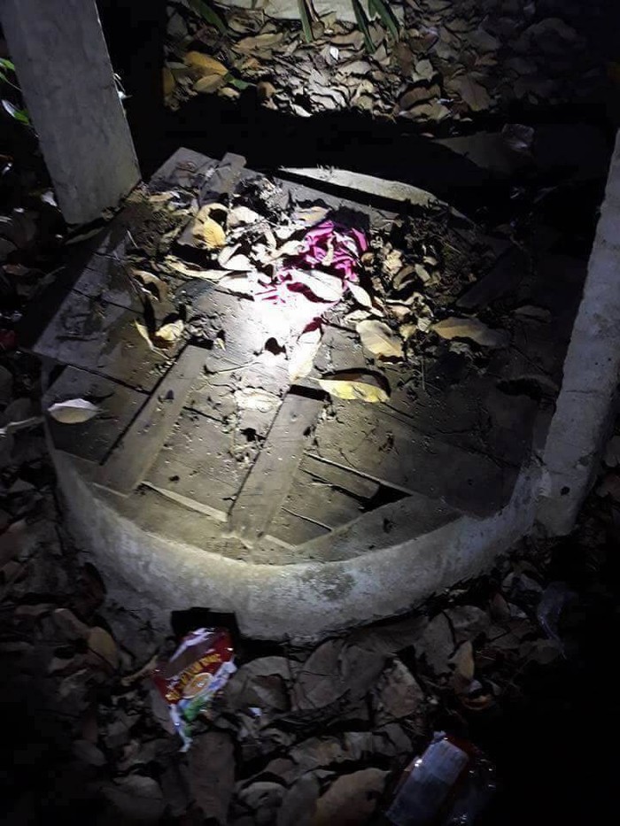 
Khu vực giếng phát hiện thi thể bé gái