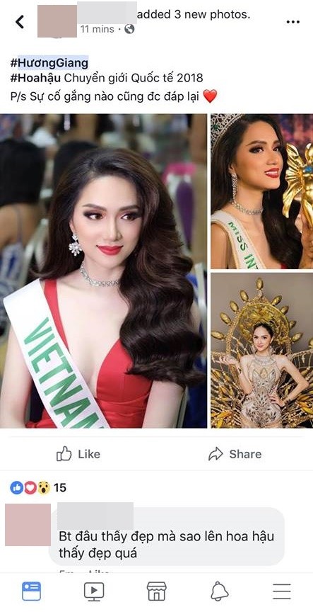 Cộng đồng mạng VN “rộn ràng” khi Hương Giang Idol trở thành Hoa hậu Chuyển giới Thế giới 2018