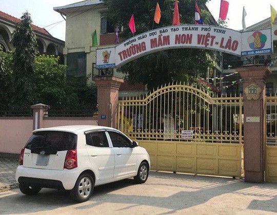 
Trường Mầm non Việt-Lào, nơi xảy ra sự việc phụ huynh hành hung nữ giáo viên thực tập