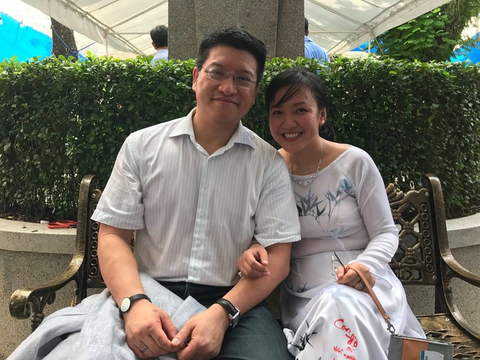
Vợ chồng Kiều Trang và Soony Vũ