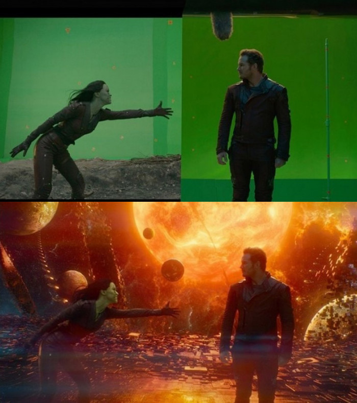 
Xem cảnh hậu trường này của Guardians of the Galaxy chúng ta mới biết tài nghệ của các chuyên gia kỹ xảo hình ảnh là phi thường như thế nào.​