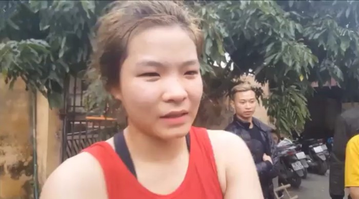 
Nữ đô vật Nguyễn Minh Thư với màn trình diễn vô cùng ấn tượng (Ảnh cắt từ clip)