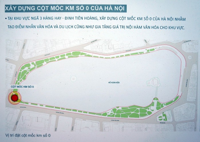 
Điểm khá đặc biệt của dự án trên là Hà Nội muốn xây dựng cột mốc số 0 tại khu vực hồ Hoàn Kiếm từ ý tưởng của khá nhiều nước trên thế giới.