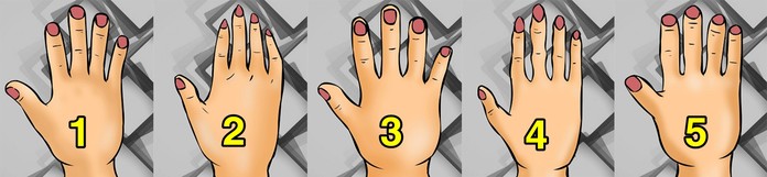 
Bàn tay bạn giống với bức hình số mấy nhất?