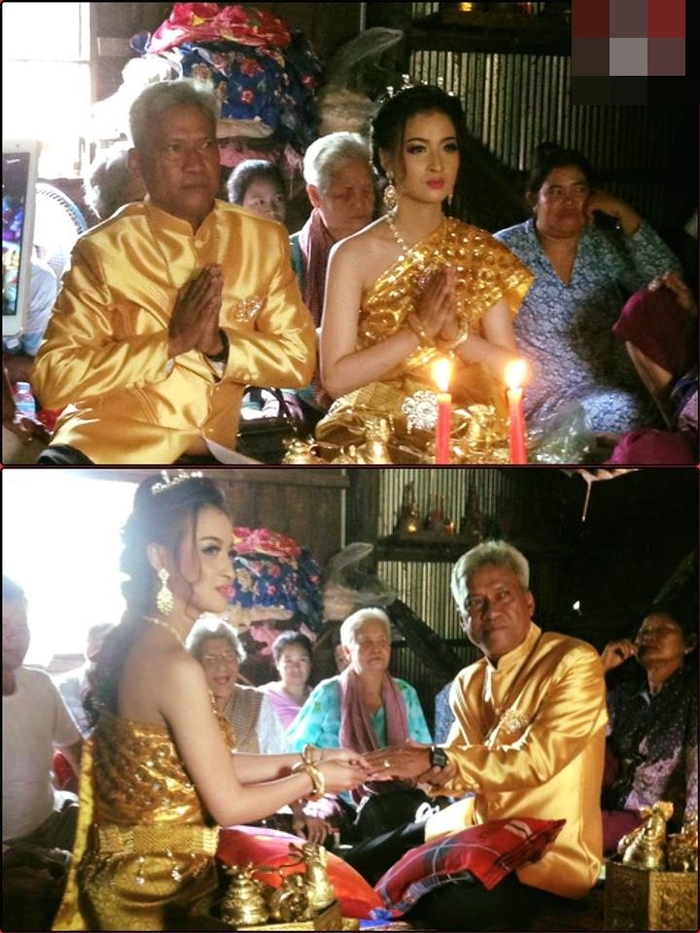 
Bức ảnh đám cưới cặp đôi chồng già - vợ trẻ ở Campuchia được cư dân mạng Việt đang rất quan tâm (Ảnh: Hóng)