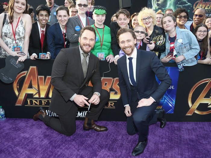 
Tom Hiddleston và Chris Pratt.