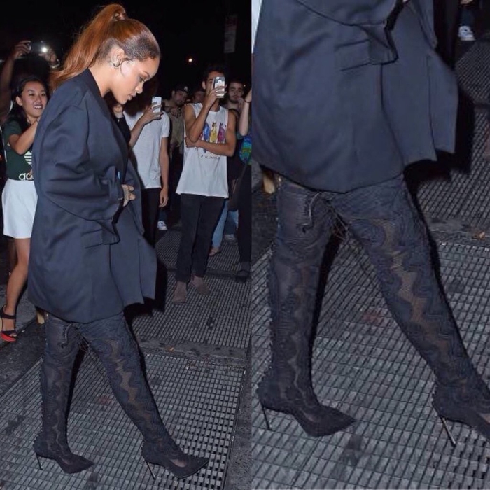 
Rihanna là một ví dụ điển hình của việc đi cao gót "bách phát bách trúng" trên những địa hình "hiểm trở" như nắp cống chẳng hạn là cả một kỹ năng thiên bẩm.