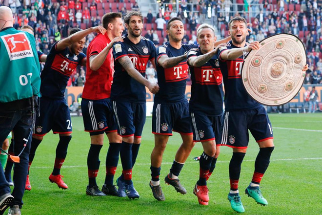 
Bayern Munich đăng quang Bundesliga sớm trước 5 vòng đấu.