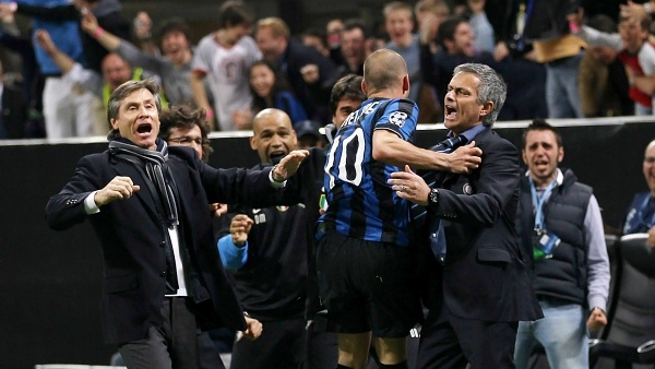 
Inter Milan có bàn mở điểm nhờ công của tiền vệ Wesley Sneijder.